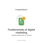 Google Fundamentals of Digital Marketing certificate awarded to Nadeem Alam, Digital Marketing and SEO Expert