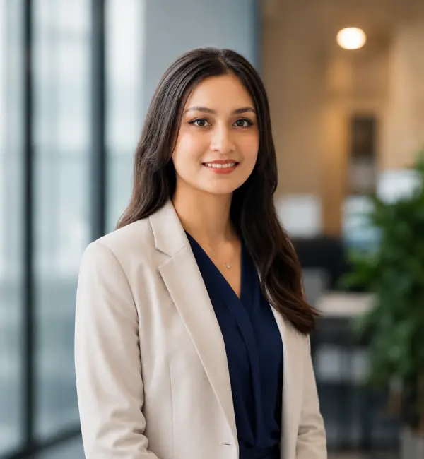 Sana Faisal, graphic designer and Canva specialist at Market Latch, a digital growth agency