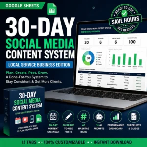 30-day content calendar template Google Sheets for planning, organizing, scheduling, and publishing content