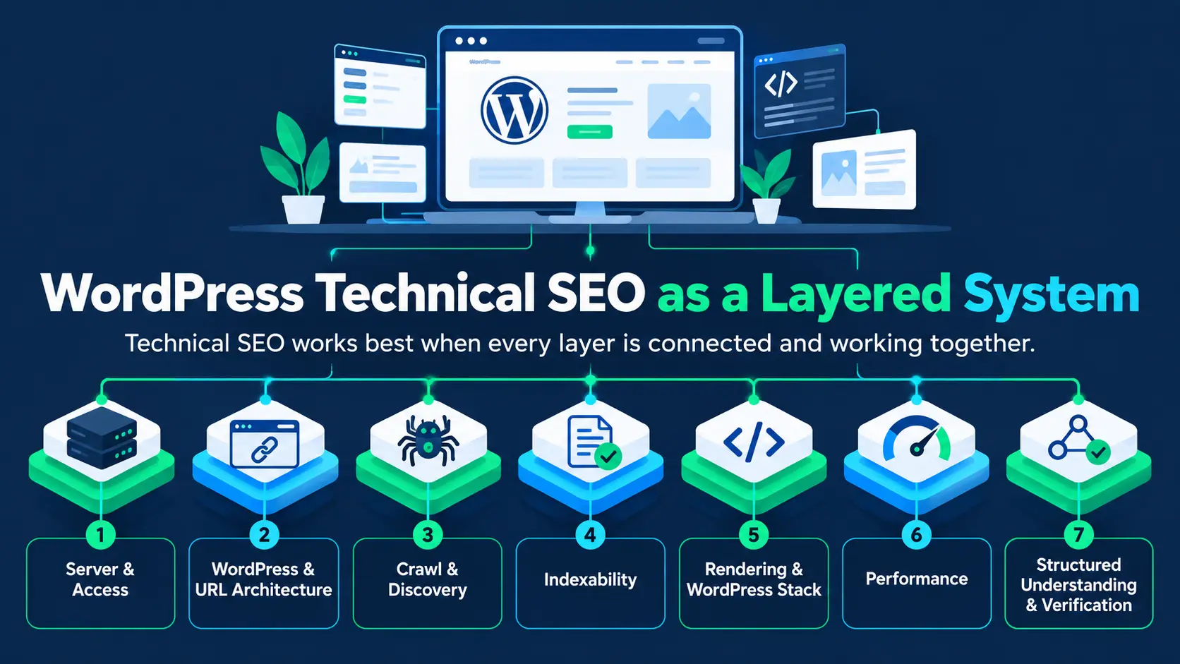 Technical SEO WordPress seven-layer diagnostic framework